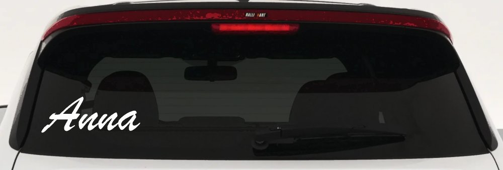 Anna Car Truck Window Decal Sticker Personalized Vinyl Graphic (White)