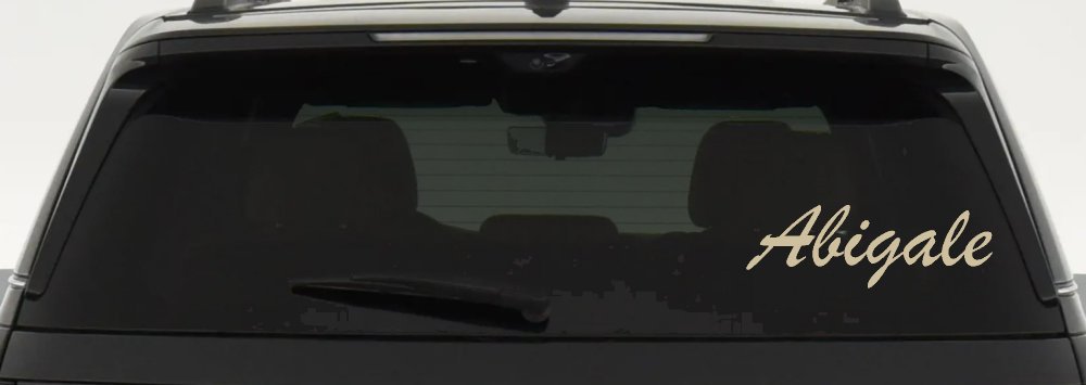 Abigale Car Truck Window Decal Sticker Personalized Vinyl Graphic (Desert Sand)