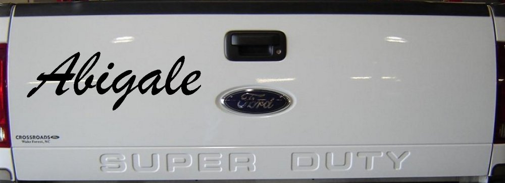 Abigale Car Truck Window Decal Sticker Personalized Vinyl Graphic (Matte Black)