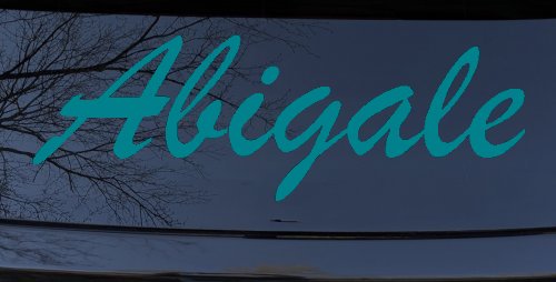 Abigale Car Truck Window Decal Sticker Personalized Vinyl Graphic (Turquoise Blue)