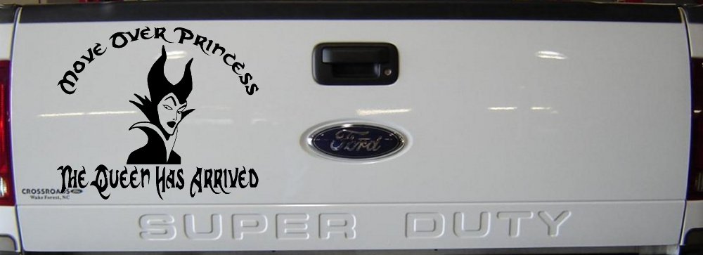 Move Over Princesses The Queen Has Arrived Car or Truck Vinyl Window Decal Sticker (Black)