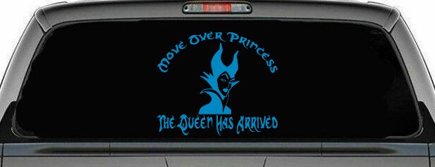 Move Over Princesses The Queen Has Arrived Funny Car or Truck Window Decal Sticker (Blue)