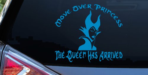 Move Over Princesses The Queen Has Arrived Funny Car or Truck Window Decal Sticker (Blue)