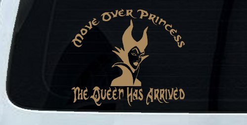 Move Over Princesses The Queen Has Arrived Funny Car or Truck Window Decal Sticker (Light Brown)