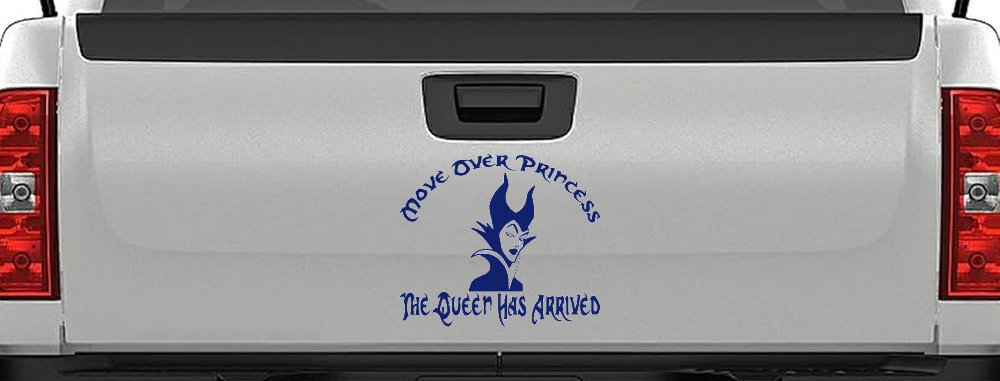 Move Over Princesses The Queen Has Arrived Funny Car or Truck Window Decal Sticker (Navy)