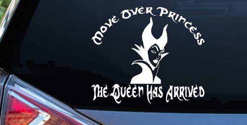Move Over Princesses The Queen Has Arrived Funny Car or Truck Window Decal Sticker (White)