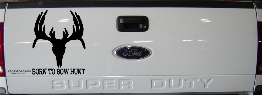 Born To Bow Hunt Deer Decal - Car Truck Window Vinyl Sticker (Black)