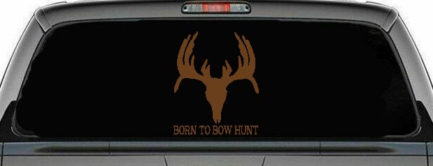 Born To Bow Hunt Deer Hunting Car or Truck Window Decal Sticker (Copper)