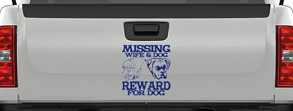 Missing Wife and Dog Reward For Dog (Navy)