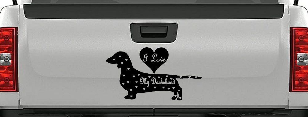 I Love my Dachshund Dog Car or Truck Window Decal Sticker