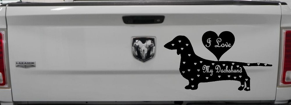 I Love my Dachshund Dog Car or Truck Window Decal Sticker
