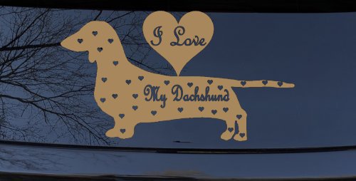 I Love my Dachshund Dog Car or Truck Window Decal Sticker