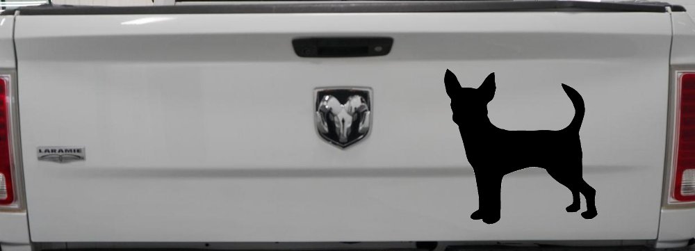 Chihuahua Dog Car or Truck Window Decal Sticker (Black)