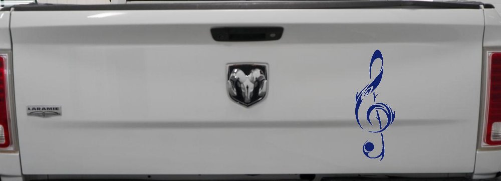 Tribal Music Note Car or Truck Window Decal Sticker