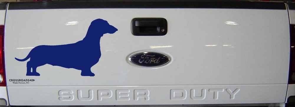 Dachshund Dog Car or Truck Window Decal Sticker (Navy)