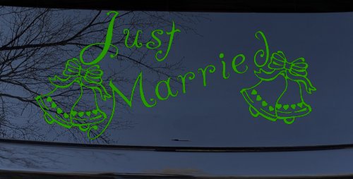 Just Married Wedding Car or Truck Window Decal Sticker