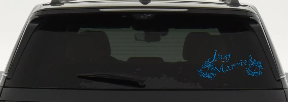 Just Married Wedding Car or Truck Window Decal Sticker