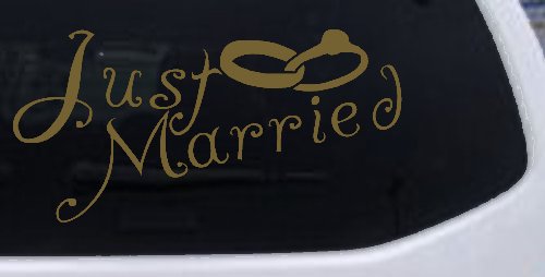 Just Married Wedding Car or Truck Window Decal Sticker