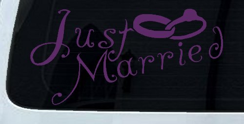Just Married Wedding Car or Truck Window Decal Sticker