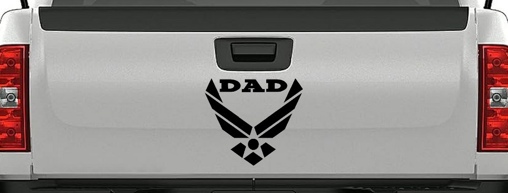 Air Force Dad Military Car or Truck Window Decal Sticker (Black)