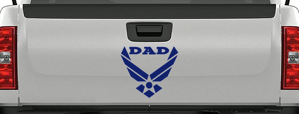 Air Force Dad Military Car or Truck Window Decal Sticker (Navy)
