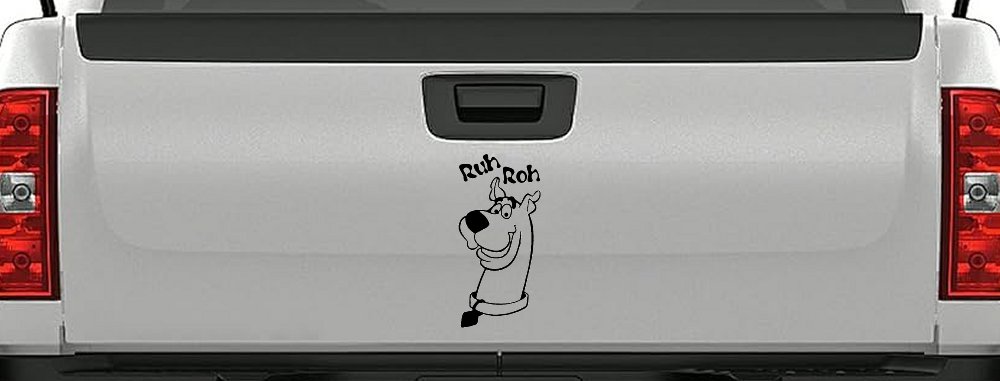 Scooby Doo Ruh Roh Cartoons Car or Truck Window Decal Sticker (Black)