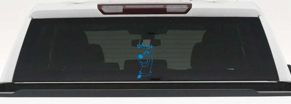 Scooby Doo Ruh Roh Cartoons Car or Truck Window Decal Sticker (Blue)