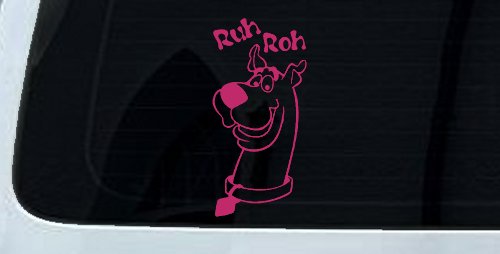 Scooby Doo Ruh Roh Cartoons Car or Truck Window Decal Sticker (Hot Pink)