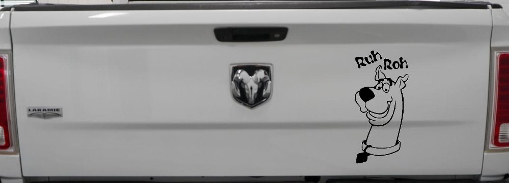 Scooby Doo Ruh Roh Cartoons Car or Truck Window Decal Sticker (Matte Black)