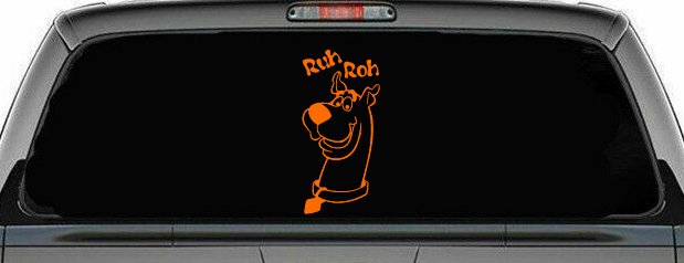 Scooby Doo Ruh Roh Cartoons Car or Truck Window Decal Sticker (Orange)