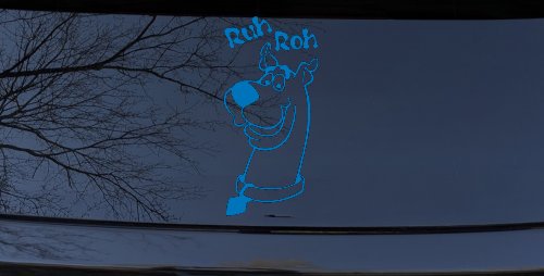 Scooby Doo Ruh Roh Cartoons Car or Truck Window Decal Sticker (Sky Blue)