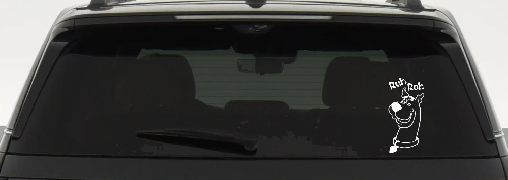 Scooby Doo Ruh Roh Cartoons Car or Truck Window Decal Sticker (White)