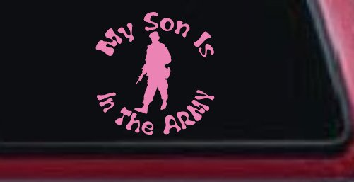 Proud Army Mom & Dad Decal for Car, Truck & Window - Military Family Sticker (Pink)