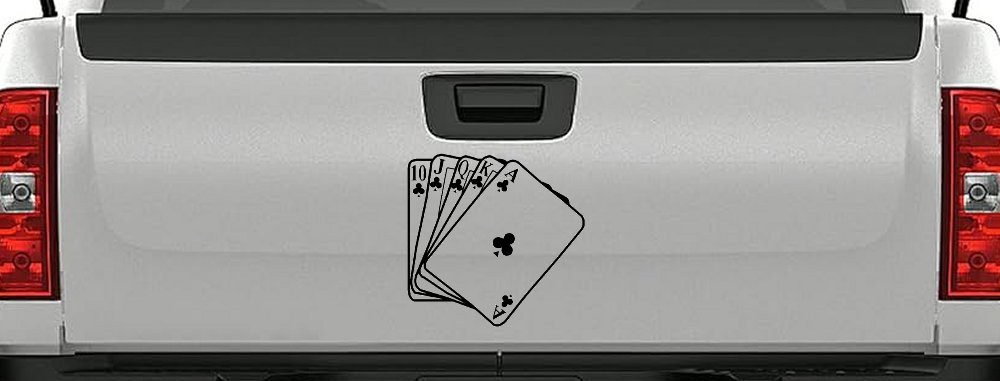 Poker Royal Flush Car or Truck Window Decal Sticker