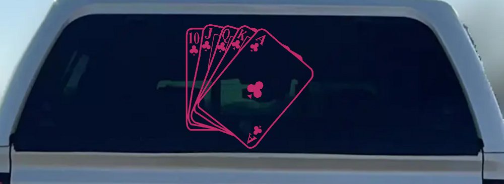 Poker Royal Flush Car or Truck Window Decal Sticker