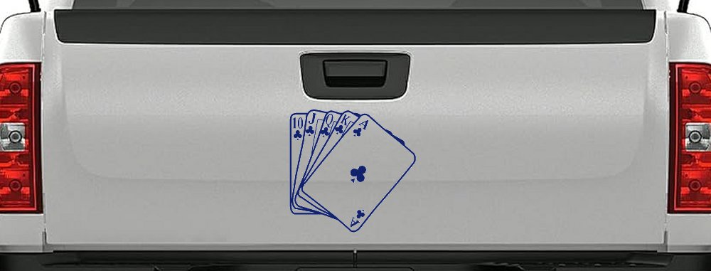 Poker Royal Flush Car or Truck Window Decal Sticker