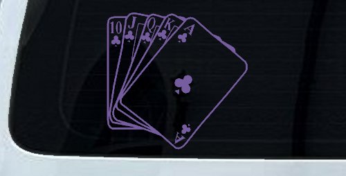 Poker Royal Flush Car or Truck Window Decal Sticker