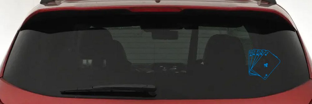 Poker Royal Flush Car or Truck Window Decal Sticker