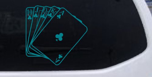 Poker Royal Flush Car or Truck Window Decal Sticker