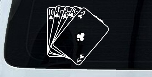 Poker Royal Flush Car or Truck Window Decal Sticker