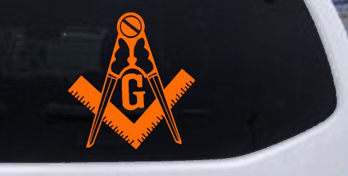 Freemason Masonic Square and Compass Car or Truck Window Decal Sticker
