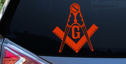 Freemason Masonic Square and Compass Car or Truck Window Decal Sticker