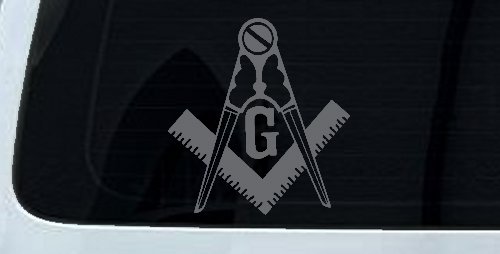 Freemason Masonic Square and Compass Car or Truck Window Decal Sticker