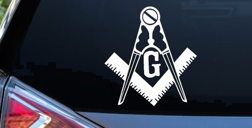 Freemason Masonic Square and Compass Car or Truck Window Decal Sticker