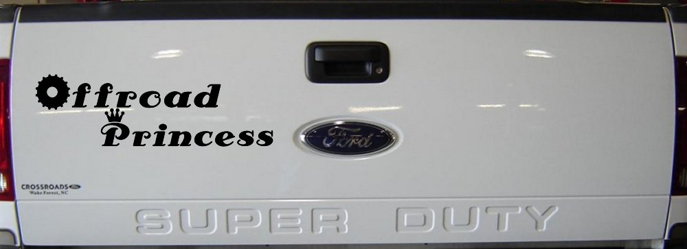 Offroad Princess Off Road Car or Truck Window Decal Sticker (Black)