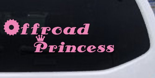 Offroad Princess Off Road Car or Truck Window Decal Sticker (Pink)