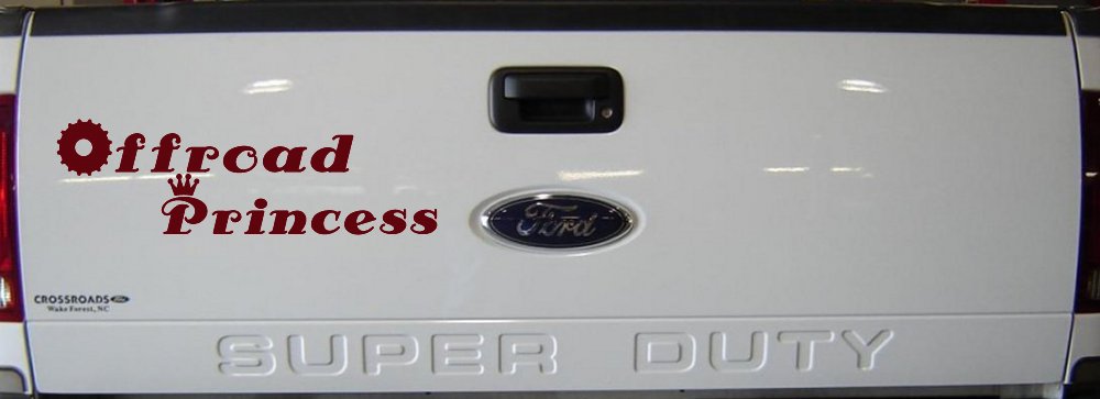 Offroad Princess Off Road Car or Truck Window Decal Sticker (Purple Red)
