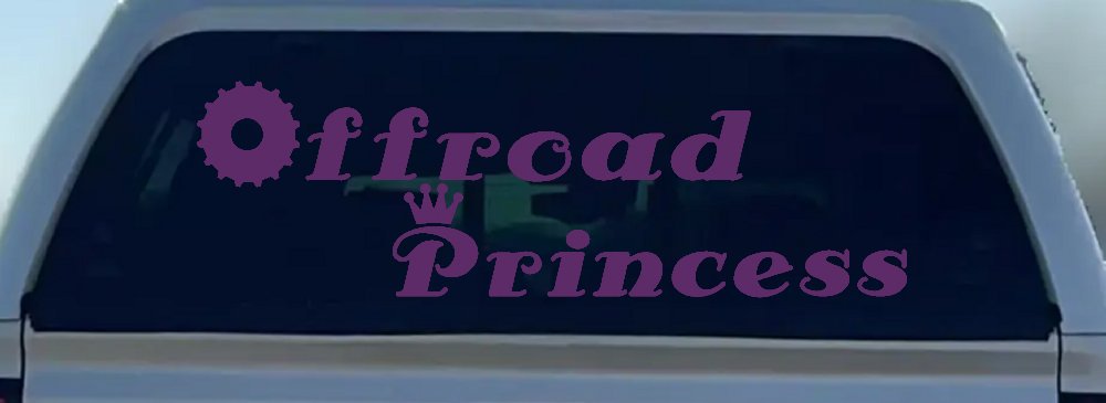Offroad Princess Vinyl Decal for Car Truck Window - SUV & 4x4 Sticker (Violet)
