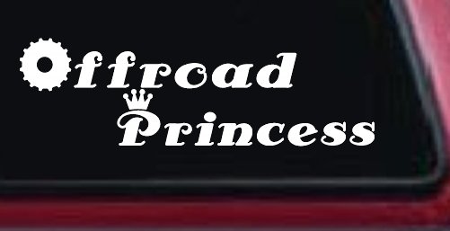 Offroad Princess Off Road Car or Truck Window Decal Sticker