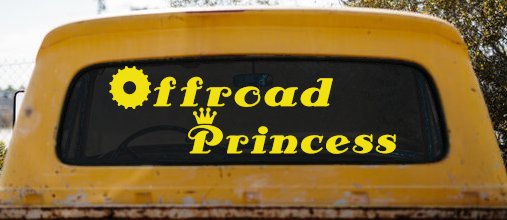 Offroad Princess Off Road Car or Truck Window Decal Sticker
